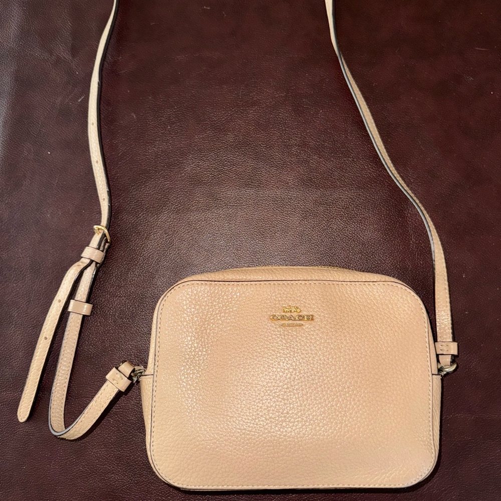 Mini structured coach long strap bag